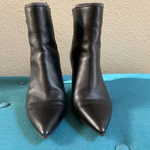 Nine West Black Leather Ankle Boots